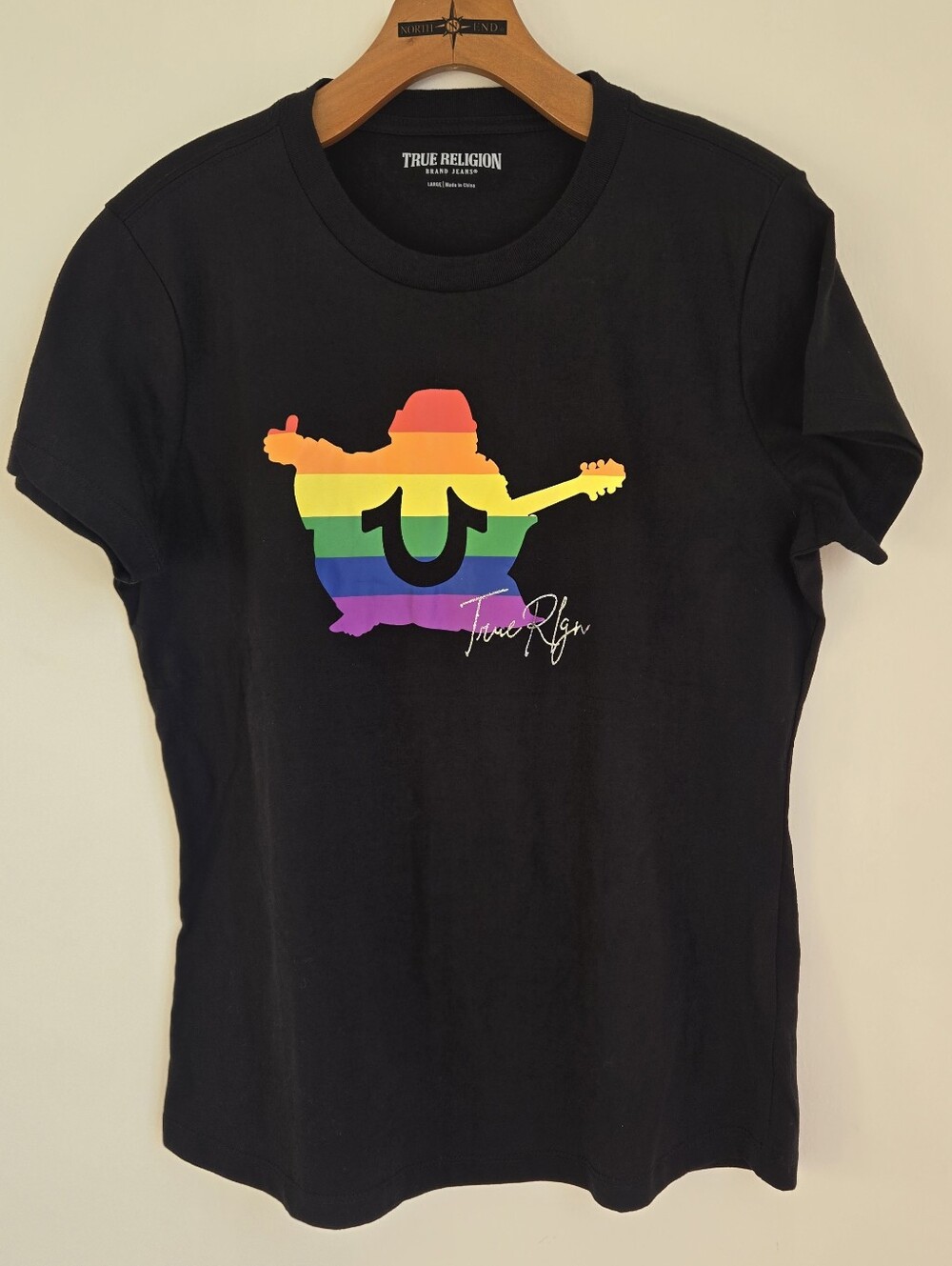 True Religion Black Crewneck Tee